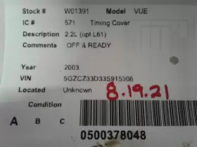 308-00571 SATURN Timing Cover Malibu #3