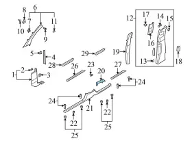 4L0858848 AUDI Right Upper Pillar Mount Bracket Q7 #3