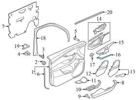 4M0867410L AUDI Front Right Door Panel Molding Q7 #3
