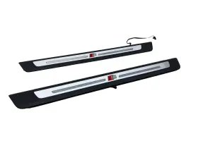 80A947417 AUDI Front Right Left Door Sill Scuff Plate Set