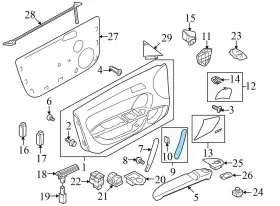 8J0867585 AUDI Tts Front Left Door Panel Grab Handle Quattro #3
