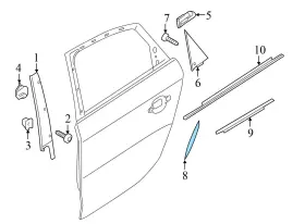 8K0867420K AUDI Rear Right Door Panel Molding A4 Quattro #3