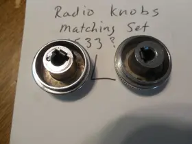 1533 AUTO OR TRUCK Radio Knob Set Chev Ford Mercury Mopar #3