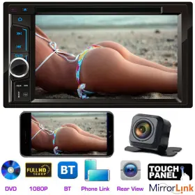 600380056637 AUTOFATHER Double Din Car Stereo Cd Dvd Player