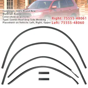 75555-48060 AUTOMOTO8 Left Right Center Roof Drip Molding