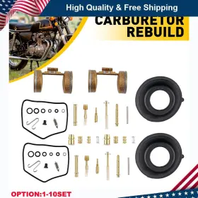 HYQXLB-CB350-68-72 AUXITO Carburetor Repair Rebuild Kit CL350