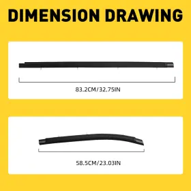 KT2023 AUXITO Front Rear Door Window Belt Weatherstrip Toyota #3