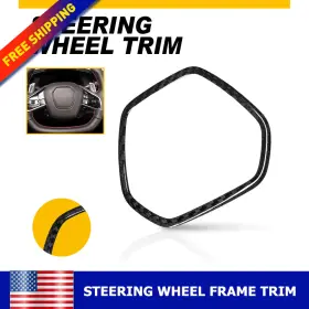 XPD-XZD-64112 AUXITO Carbon Fiber Steering Wheel Emblem Frame