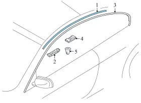 51137145190 BMW Right Exterior Roof Moulding #3