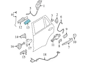 51229112432 BMW Rear Right Door Panel Handle Cover X6 E71 #3