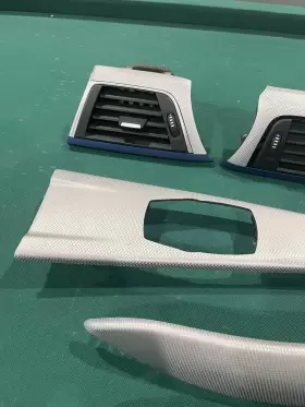 6827336 BMW Front Rear Hexagon Trims Set Lci F30 #2