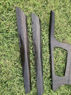 7242646 BMW Interior Fineline Wave Wood Dash Door Set Grain #3