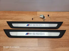 8072378 BMW Front Rear Left Right Lighter Door Sill Plate G30 #2