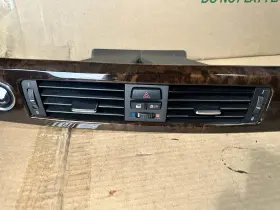 9214797 BMW Front Dashboard Center Air Vent Bambus Wood E90 #2