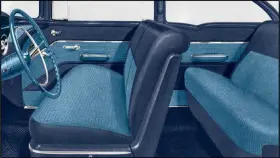 Cars Inc Tf100042 1955 Chevrolet 210 2 Door Sedan Medium Blue Vinyl / Light Cloth Upholstery