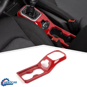 Cherocar Cherocar25082177 Red Gear Shift Cup Holder Panel Cover Trim Bezel Decor For Jeep Renegade 2018-25