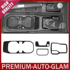 CHEROCAR2511193 CHEROCAR Carbon Console Gear Water Cup Cover