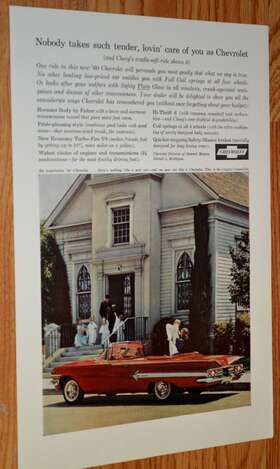 Nos-photo-picture CHEVROLET Convertible Advertisement Print