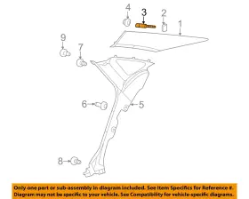 55315143AA CHRYSLER OEM Interior Ws Pillar Clip 200