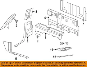 5LQ98BD1AD CHRYSLER OEM Interior Ws Pillar 1500 Classic