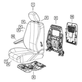 1MZ09DX9AC DODGE OE Front Headrest Caravan