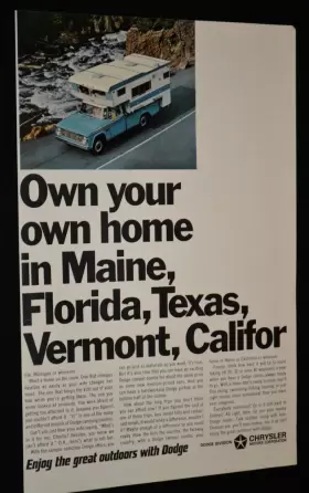 Nos-photo-picture DODGE Camper Advertisement Print D200
