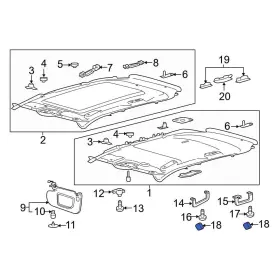 DS7Z4273AF FORD OE Interior Grab Bar Cap Edge