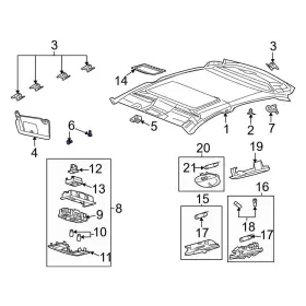 W505003S424 FORD OE Sun Visor Screw Focus