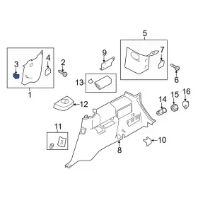 W710338S403 FORD OE Police Utility Console Panel Clip
