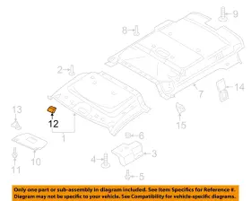 CJ5Z7804132AB FORD OEM Transit Connect Interior Sunvisor