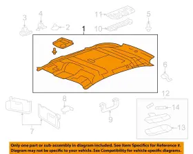 DT4Z7851944BA FORD OEM Roof Interior Headliner Edge Mkx