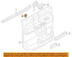 HC3Z2621999BA FORD OEM Rear Door Interior Grommet F-250