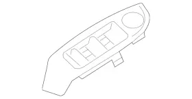 22823865 GM Mystery Wood Front Passenger Door Armrest Switch