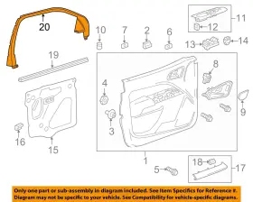 23492902 GM OEM Front Door Interior Upper Canyon
