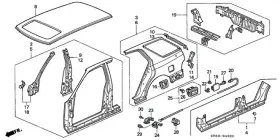 04636-SV5-A92ZZ HONDA Panel Set Rear Accord
