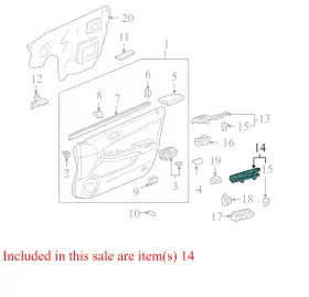 35750SDA HONDA Front Left Door Window Switch Bezel Accord