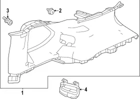 84131-3W0-A01ZB HONDA Interior Quarter Panel