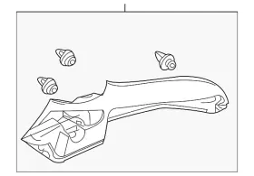 84131-TM8-G01ZB HONDA Garnish Rear Pillar NH220L Insight