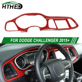 Hthe Cca20260060401 Red Central Control Dashboard Panel Cover Trim Frame For Dodge Challenger 2015