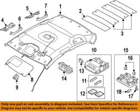 85210F2100TTX HYUNDAI OEM Roof Interior Sunvisor Elantra