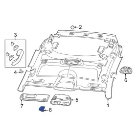 1WP17HDAAC JEEP OE Outer Sun Visor Cherokee