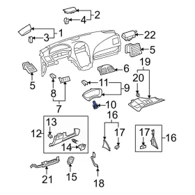 9356855016 LEXUS OE Dashboard Air Vent Screw ES350