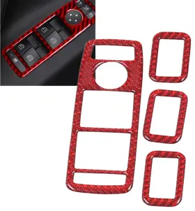 TES03R LOYAL Carbon Fiber Door Window Switch Cover