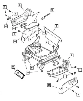 0UE231D5AA MOPAR Seat Shield Power Driver