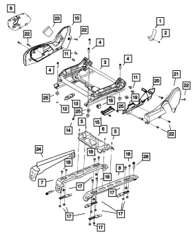 1BU241D1AA MOPAR Seat Track Cover