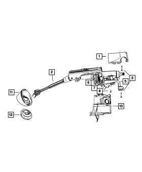 1CH70XDVAB MOPAR Steering Column Shroud