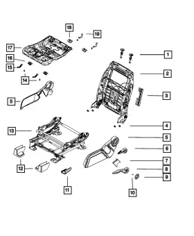 1CZ12HL1AB MOPAR Riser Cover Left Front