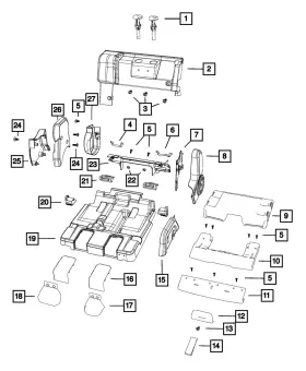 1CZ18DX9AA MOPAR Seat Track Cover