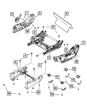 Mopar 1jb26bd1aa Genuine Passenger Outboard Shield