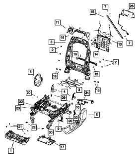 1NK95DX9AB MOPAR Seat Switch Bezel